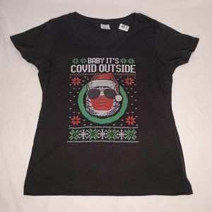 Baby Its Cold Outside Santa Mask Ugly Christmas T-Shirt Adult Size Med #782